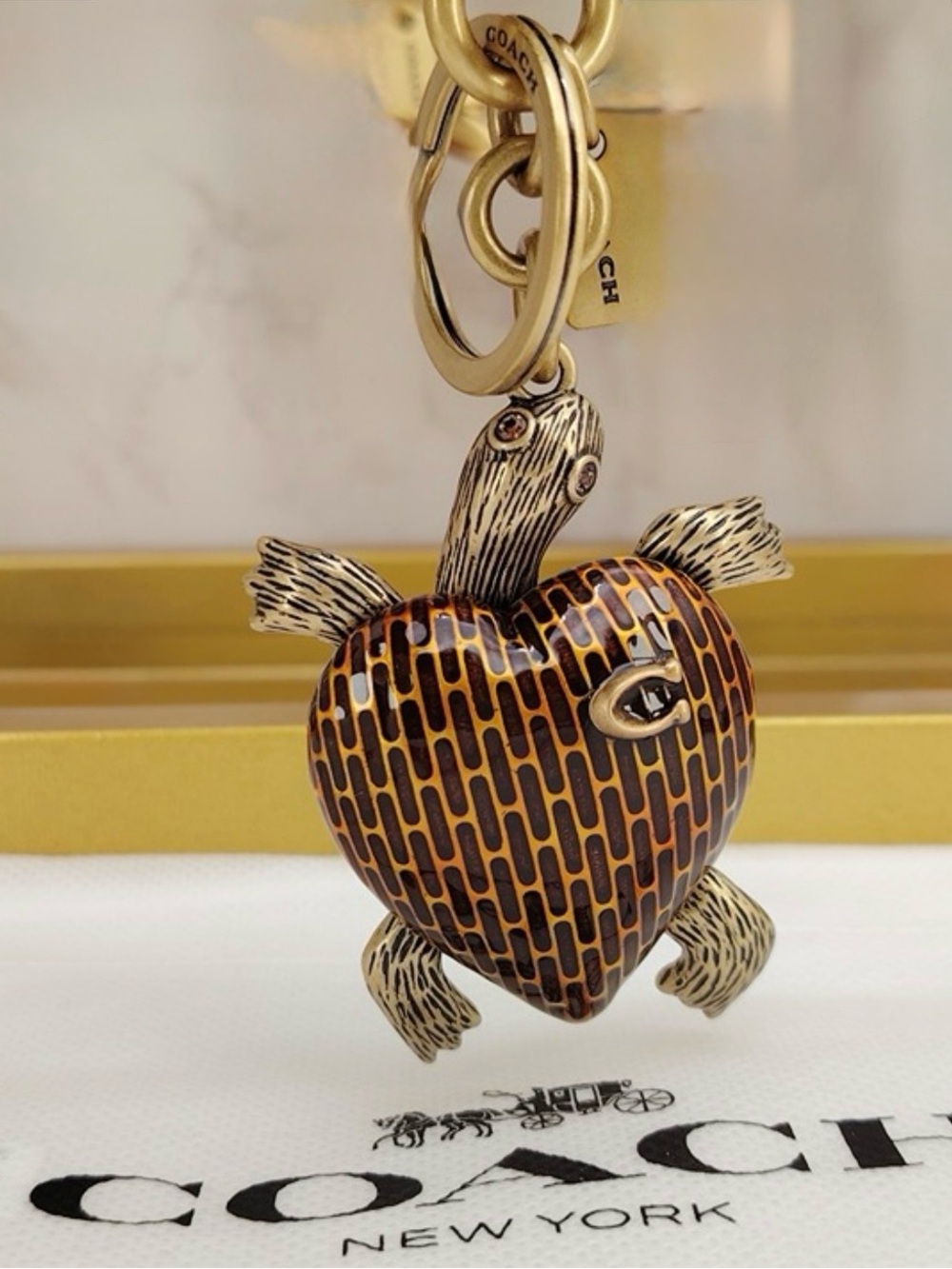 Coach Turtle Bag Charm Coach Bag Accessories